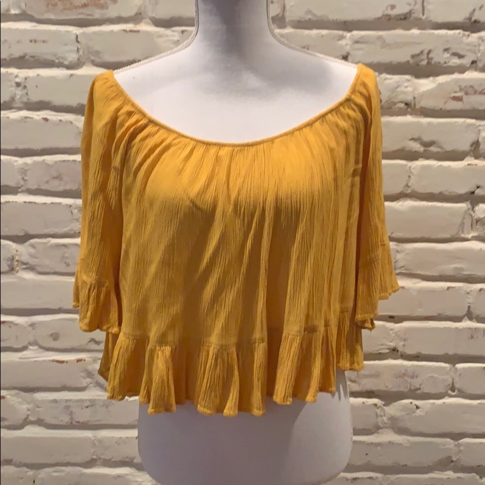 Mustard yellow over the shoulder